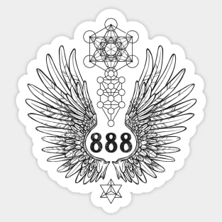 Angel Number 888 Sacred Geometry Sticker